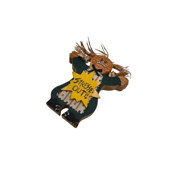 Vintage 1995 House of Lloyd Stressed Out wooden folk art Hand painted Cute - Picture 2 of 4